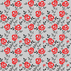 seamless vector flower design pattern on background