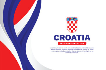Croatia Independence Day Background Event Wave Concept