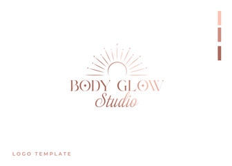 body glow logo design for beauty studio and spa
