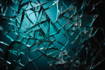 Broken glass background. Generative AI