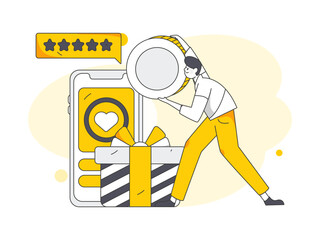 Virtual characters social communication concept business flat vector hand drawn illustration
