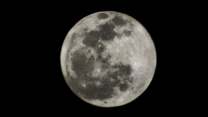 full moon in a clear dark night sky