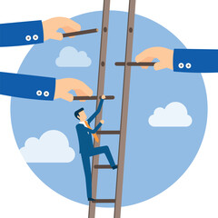 Help each other climb the obstacles to reach the goal