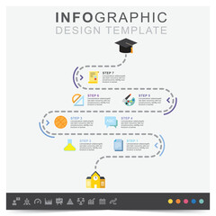 Infographic business plan and icons set