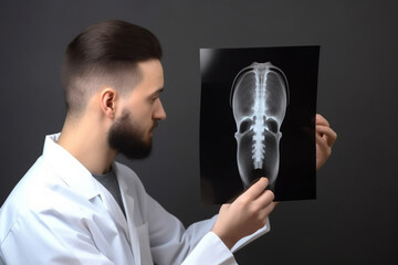 doctor looking at x ray