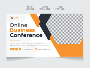 Creative and modern business web banner and youtube thumbnail template