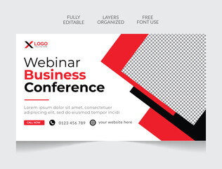 Creative and modern business web banner and youtube thumbnail template