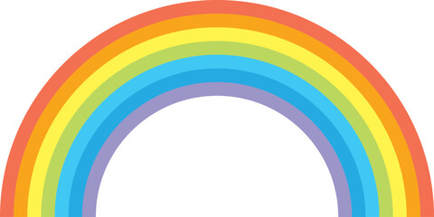 カラフルな虹のイラスト
