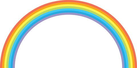 カラフルな虹のイラスト