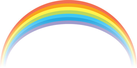 カラフルな虹のイラスト