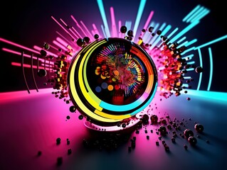 Add some fun and excitement to your projects with our colorful disco/party/clip/video theme stock images! Perfect for invitations, flyers, and more.
