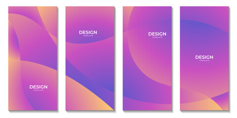 abstract brochures set colorful gradient background vector illustration
