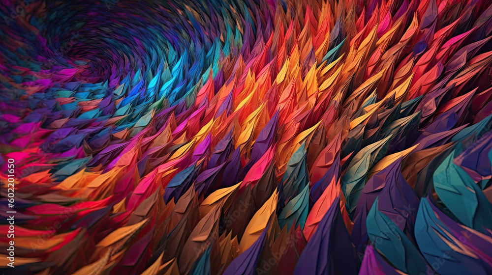 Poster abstract geometric backgrounds full color generative ai