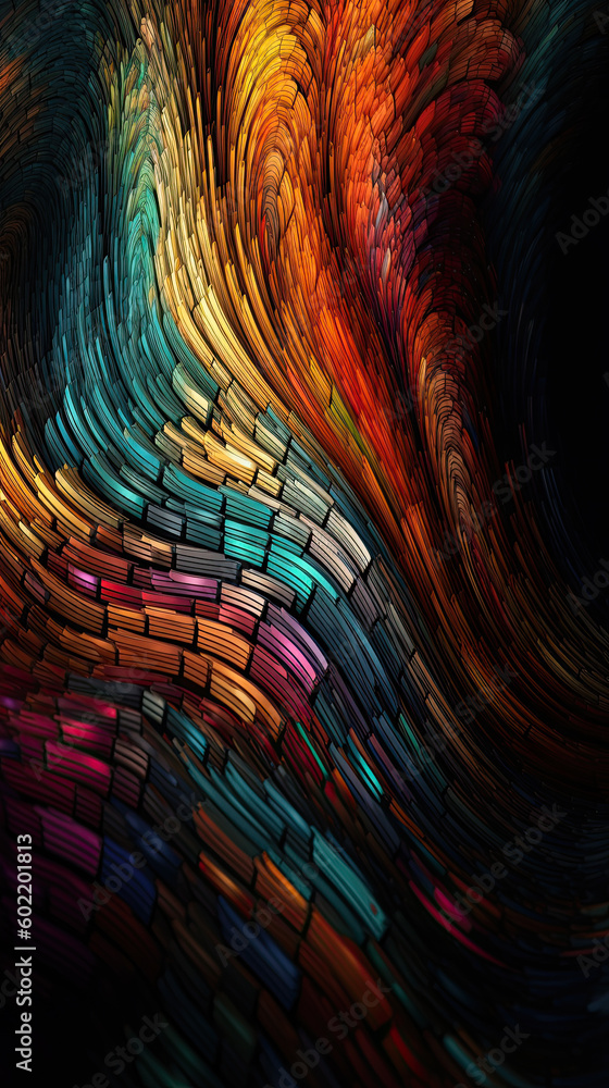 Poster abstract geometric backgrounds full color generative ai