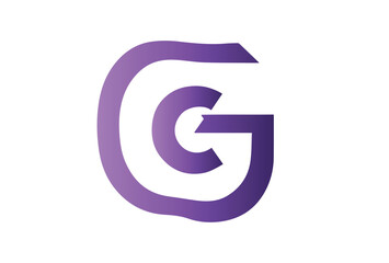 g letter shape logo design isolated on white 