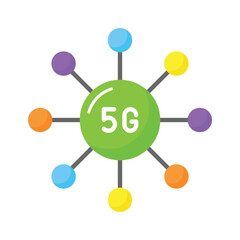 Grab this creatively designed 5G network connection icon in trendy style, 5G technology vector