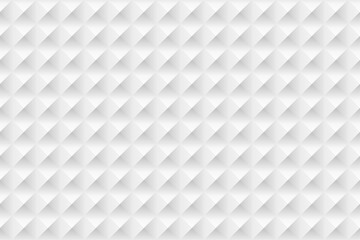 White paper texture background with square, star in 3d, paper art stye. Geometric seamless pattern vector illustration.