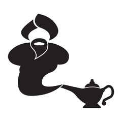 Genie symbol icon,logo illustration design template.