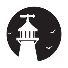 lighthouse icon vector illustration logo template