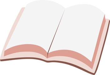 Flat Back To School Open Book Doodle Hand drawn Cartoon Illustration