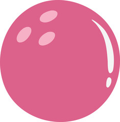 Flat Bowling Ball Doodle Hand Drawn Cartoon Illustration