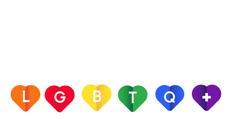 Pride Month Day Rainbow Heart Paper, Colorful Heart Png. Transparent Background