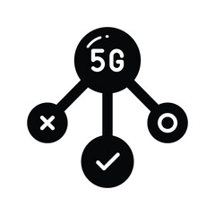 Check this carefully crafted 5G Technology icon in trendy style, premium vector