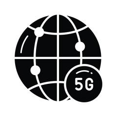 Grab this creatively designed 5G network connection icon in trendy style, 5G technology vector