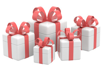 3D gift box. 3D illustration.