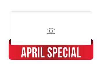 Vector illustration modern April Special banner, Isolated web element.