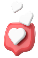 Like button. Like icon. 3D illustration.