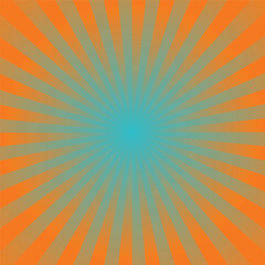 Orange Tone Burst Background Vector Illustration.