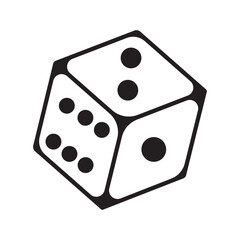 Casino dice logo icon,illustration design template vector