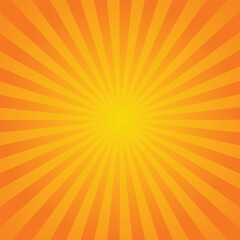 Orange Tone Burst Background Vector Illustration.