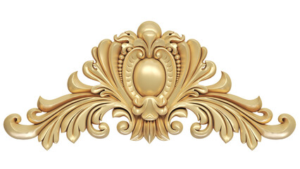 golden crown isolated on white background