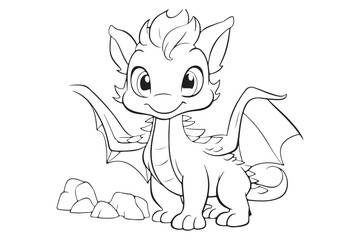 Dragon Character For Coloring Page, Creative Coloring Experiences with Dragon Pages