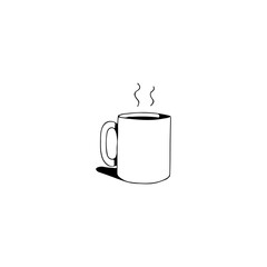 vector doodle illustration of a cup of coffee