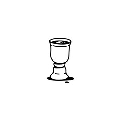 vector illustration of a glass of wine
