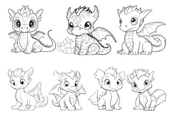 Dragon Characters For Coloring Page, Creative Coloring Experiences with Dragon Pages