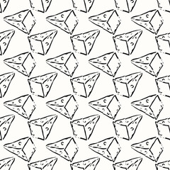 seamless cheese pattern. Drawing doodle background with cheese