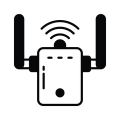 An icon of wifi modem in trendy style, vector of internet router in trendy style