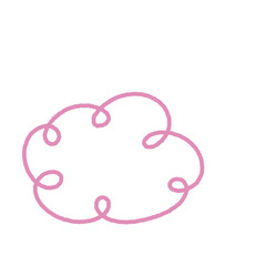 Pink cloud doodle