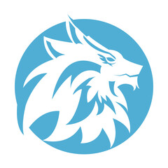 wolf icon illustration vector