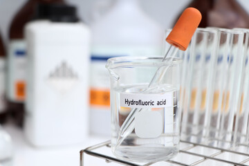 Hydrofluoric acid, Hazardous chemicals and symbols on containers