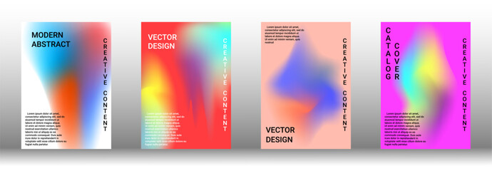 Artistic covers design. Creative fluid colors backgrounds. Set of abstract covers