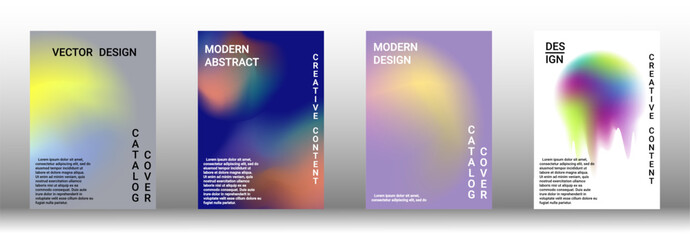 Artistic covers design. Creative fluid colors backgrounds. Set of abstract covers