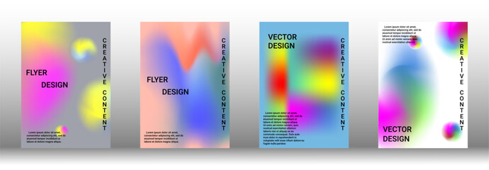 Artistic covers design. Creative fluid colors backgrounds. Set of abstract covers