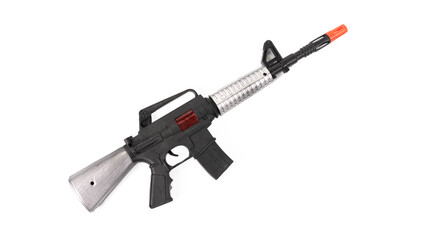 Machine toy gun isolated on white background. 