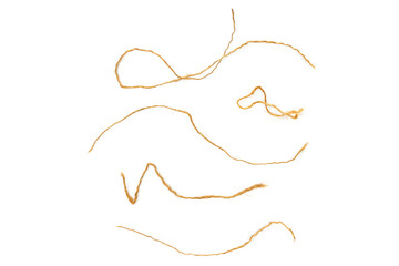 Rope closeup on white background isolated.