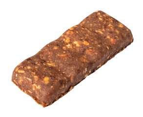 Candy bar with cranberries on a transparent background. Muesli or grain bars. Sports nutrition. Isolated object